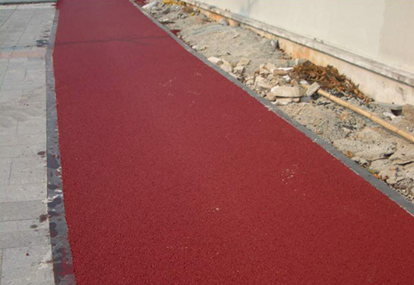 廣州市黃埔區(qū)科學(xué)城人行道彩色瀝青混凝土攤鋪